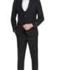 3 Piece Plaid Suit - Black Mens Plaid Suit
