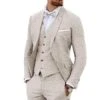 Mens Big And Tall Linen Suit - Beige Suit