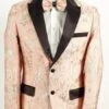 Mens Big And Tall Tuxedo -Black Light Baby Pink Tuxedo