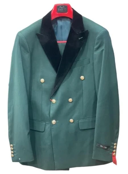 Double Breasted Tuxedo Suit - Green Wedding Tuxedo 1 Double Breasted Tuxedo Suit - Green Wedding Tuxedo