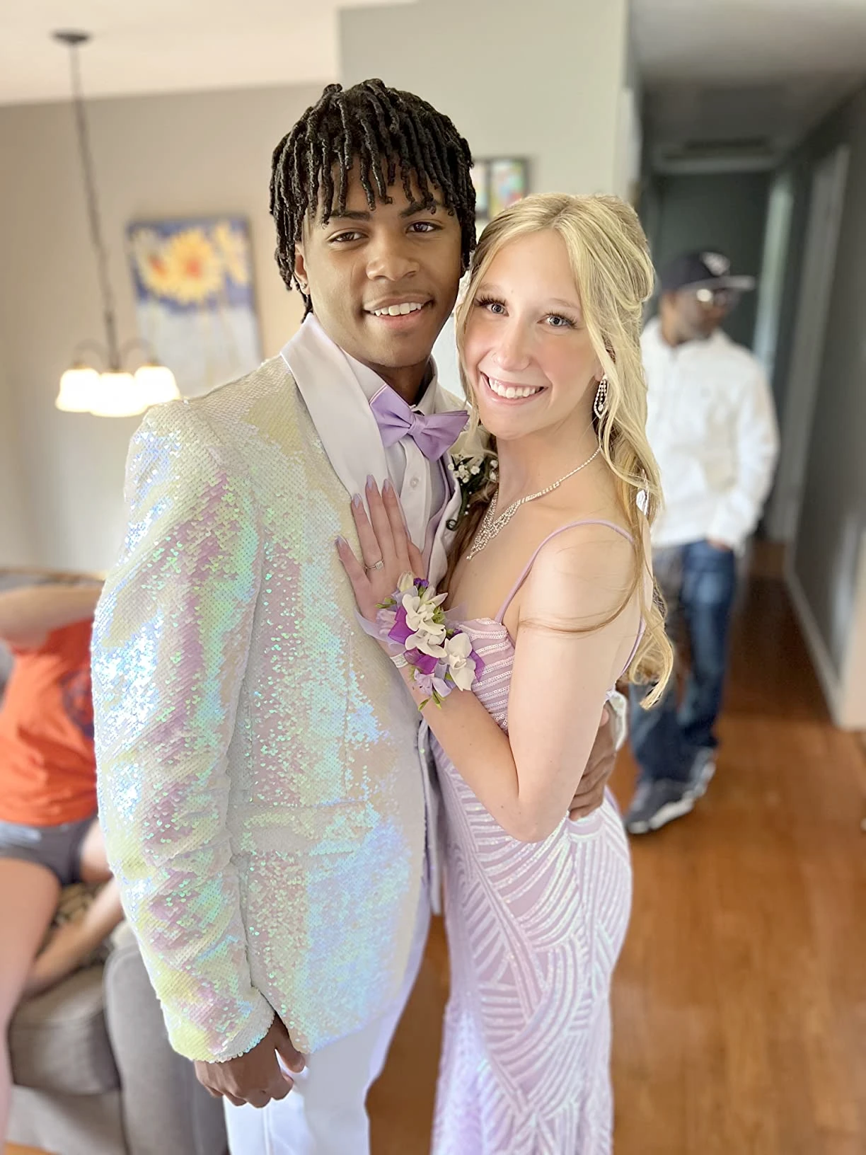 White Sequin Blazer - Mens Shiny Sport Coat - Party Jacket - Prom Tuxedo $189 1 White Sequin Blazer - Mens Shiny Sport Coat - Party Jacket - Prom Tuxedo $189