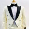 Men Ivory Tuxedo Cream With Tails