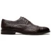 Marco Di Milano John Brown Shoes Exotic Caiman Crocodile / Woven Leather Dress Oxfords