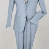 Light Blue Linen Suit - Two Buttons Suit