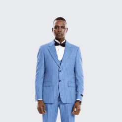 Light Blue Pinstripe Suit -Alberto Nardoni Shop light blue pinstripe suit 3