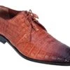 Los Altos Men's CognacCrocodile Shoes Italian Toe