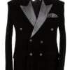 Men's Fashion Stylish Party Wear Black Double Breasted