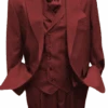 Mens 1930s- Double Breasted - Burgundy Suit