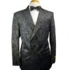 Mens Black Double Breasted Blazer