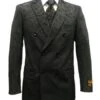 Mens Black Double Breasted BlazerNavy Blue Or Black & White Polk Dot Men's Double Breasted Suits Jacket Blazer Sport Jacket Coat