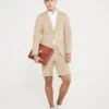 Mens Blazer With Shorts - Camel Suit