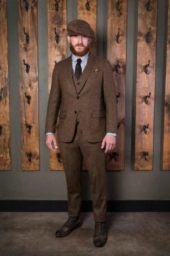Mens Brown Wedding Suit