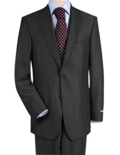 Mens Dark Charcoal Gray Linen Suit