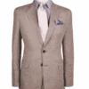 Mens Dark Tan Linen Suit
