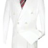 Mens Double Breasted Poplin Dress Blazer In White