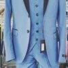 Mens Light Blue Groom Suit Tuxedo