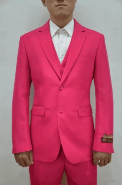 Mens Linen Suits - Summer Fuschia Suit