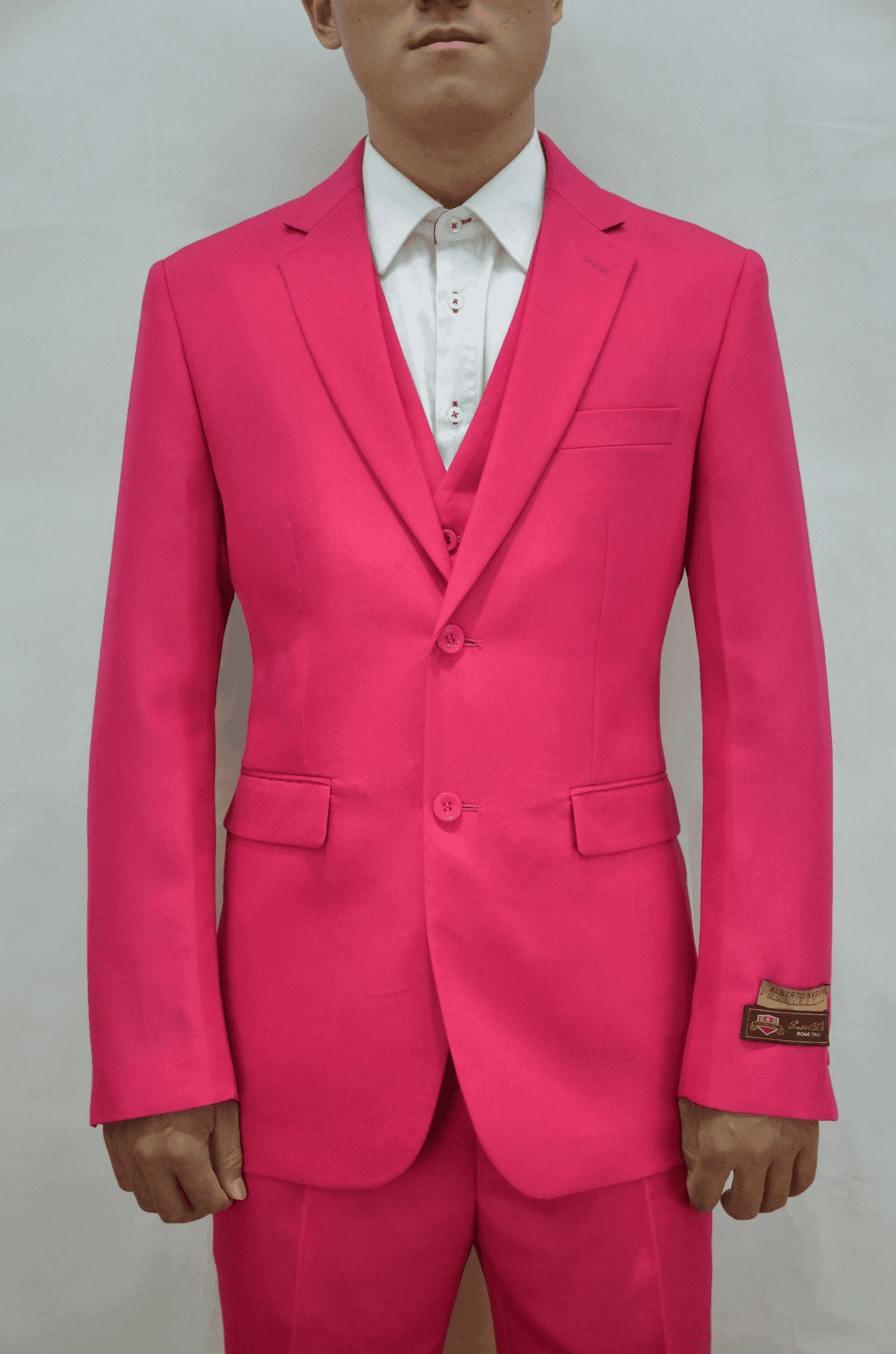 Mens Linen Suits - Summer Fuschia Suit 1 Mens Linen Suits - Summer Fuschia Suit