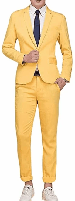 Mens Linen Suits - Summer Gold Suit