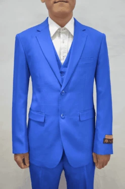 Mens Linen Suits - Summer Royal Blue Suit