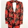 Mens Prom Tuxedo Suit Black, Red Prom Suit
