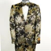 Mens Prom Tuxedo Suit Black, Silver, & Gold Prom Suit