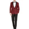 Mens Prom Tuxedo Suit Burgundy Prom Suit