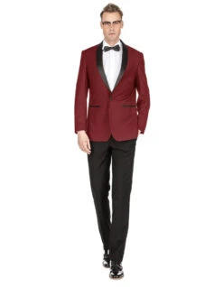 Mens Prom Tuxedo Suit Burgundy Prom Suit
