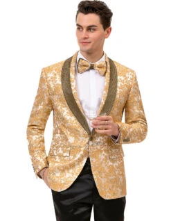 Mens Prom Tuxedo Suit Gold Prom Suit