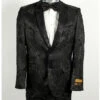 Mens Prom Tuxedo Suit Shiny Black Prom Suit