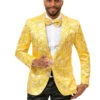 Mens Prom Tuxedo Suit Yellow Gold Prom Suit