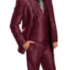 Mens Silky Shiny 2 Button Single 3 Piece Suit