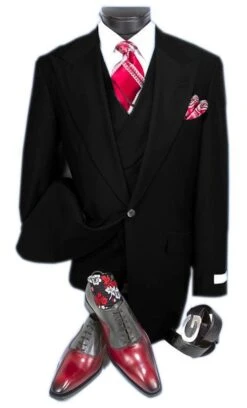 Mens Suits Detroit Michigan - Gadson-54 Black - Wholesale Mens Suits - Wholesale Suits