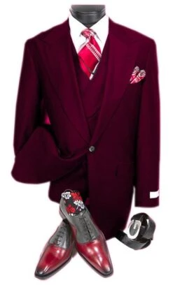 Mens Suits Detroit Michigan - Gadson-54 Burgundy - Wholesale Mens Suits - Wholesale Suits