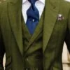 Mens Suits Olive Green