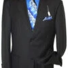 Mens Black Suits - Mens Suits Pasadena - Slim Flat Front Pants Suits