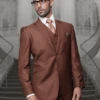 Mens Suits Regular Fit - Wool Suit - Pleated Copper Suit$199