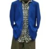 Mens Summer Blazer - Alberto Nardoni Brand Men's 2 Buttons Linen Cobalt Royal Blue Blazer