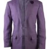 Mens Summer Blazer - Alberto Nardoni Brand Men's One Ticket Pocket Purple Thread & Stitch 100% Linen Blazer