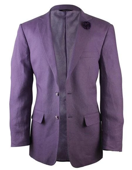 Mens Summer Blazer - Alberto Nardoni Brand Purple Two Button Linen Fashionable Blazer For Men 1 Mens Summer Blazer - Alberto Nardoni Brand Purple Two Button Linen Fashionable Blazer For Men