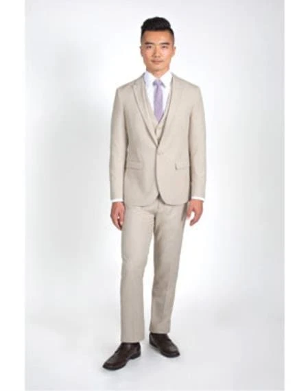 Mens Tan Groomsmen Suits 1 Mens Tan Groomsmen Suits