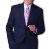 Mens Navy Single Breasted Linen Suit