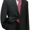 Mens Black Single Breasted Linen Suit