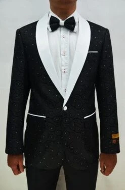 Mens Vegas Black/ White Tuxedo