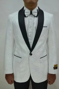 Mens Vegas White/ Black Tuxedo