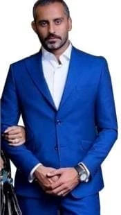 Mix And Match Suits Men's Suit Separates Wool Dark Royal Blue ~ Indigo ~ Bright Blue ~ Cobalt Blue Suit By Alberto Nardon