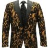 N-115 Black/Camel - Mens Wholesale Blazers