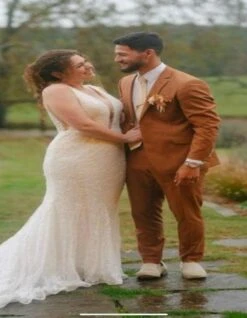 Men’s Rust Brown Wedding Suit – Modern Slim Fit Groom Suit For Fall Outdoor Ceremonies -Alberto Nardoni Shop original 12