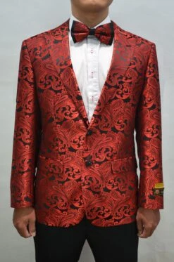 Paisley-100 Red - Mens Wholesale Blazers