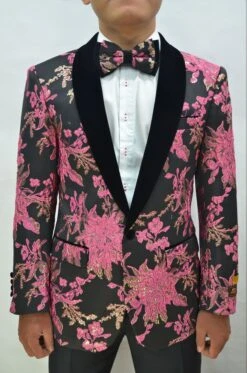Pink Groomsmen Suits